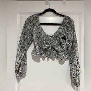 Cotton candy LA tie up blouse